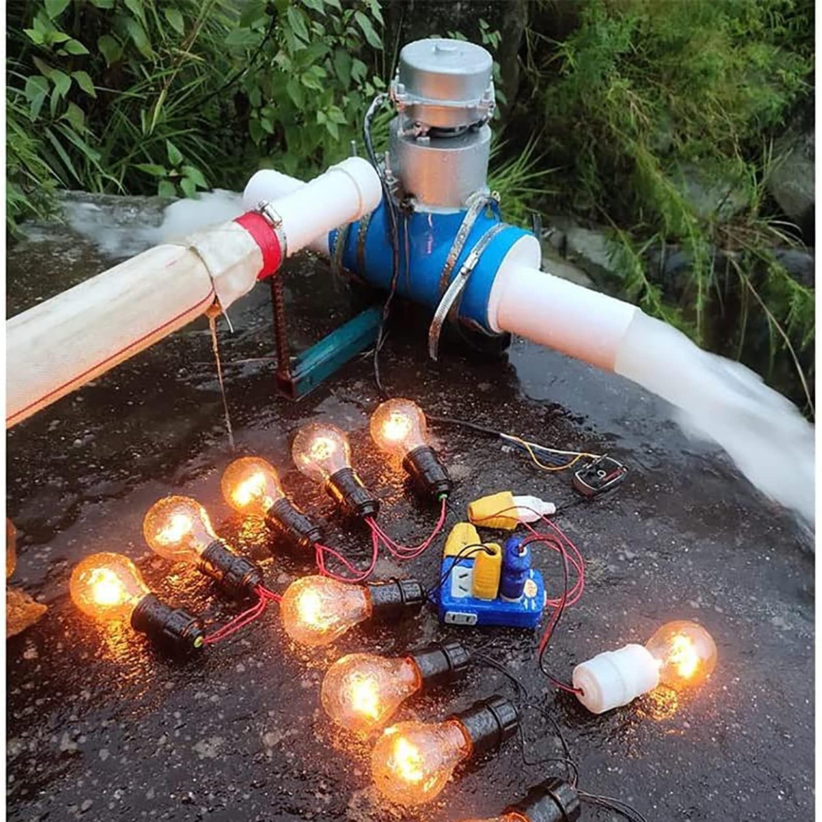 Generatore idroelettrico orizzontale 1000 W 220 V AC Uscita 114 mm Presa bassa bassa Micro Hydro Power Turbina per flussi Fiume Off Grid
