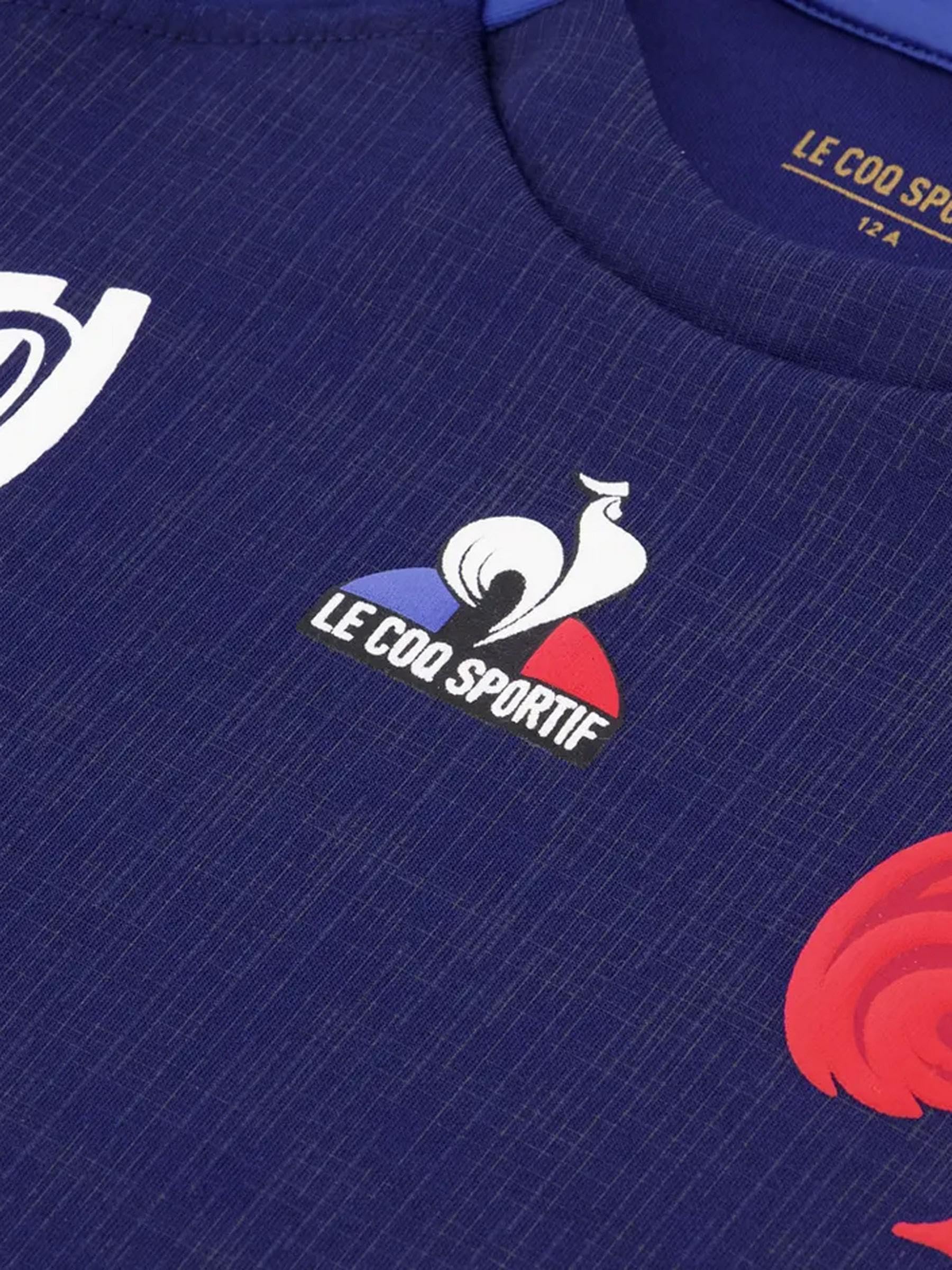 Le Coq Sportif Ffr XV Maillot Replica Cdm Enfant Pblue T-Shirt Manches Courtes Mixte Enfant