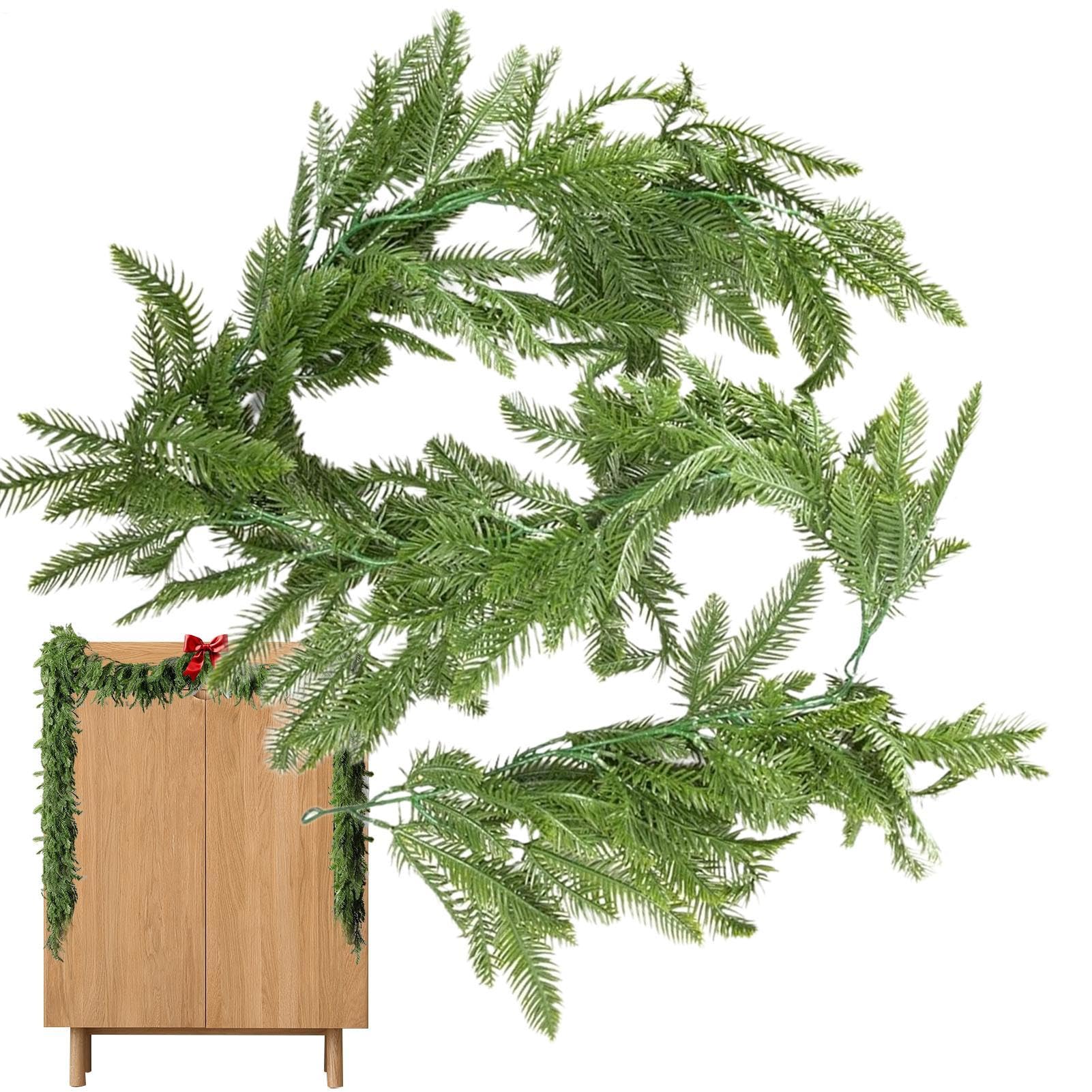 Branches de pin artificielles façonnables pour décoration extérieure et Noël