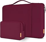 DOMISO 14 Inch Laptop Case Waterproof Laptop Sleeve PC Case Notebook Protective Case for 15 Inch MacBook Pro/14 Swift 3/HP Chromebook 14 Pavilion x360/Lenovo ThinkPad X1 Carbon, Wine Red - 1