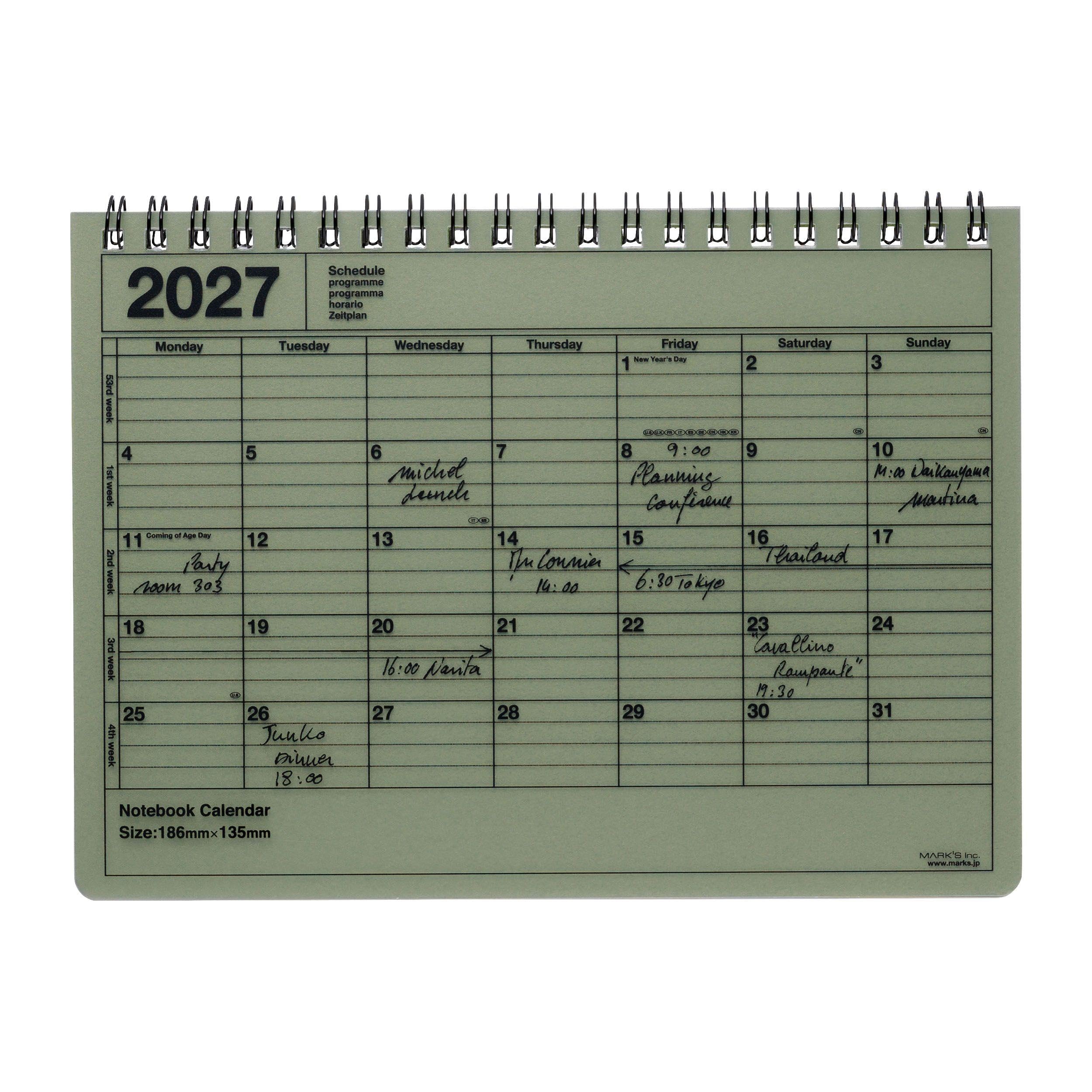 MARK'S 2027 Notebook Calendar S // Khaki