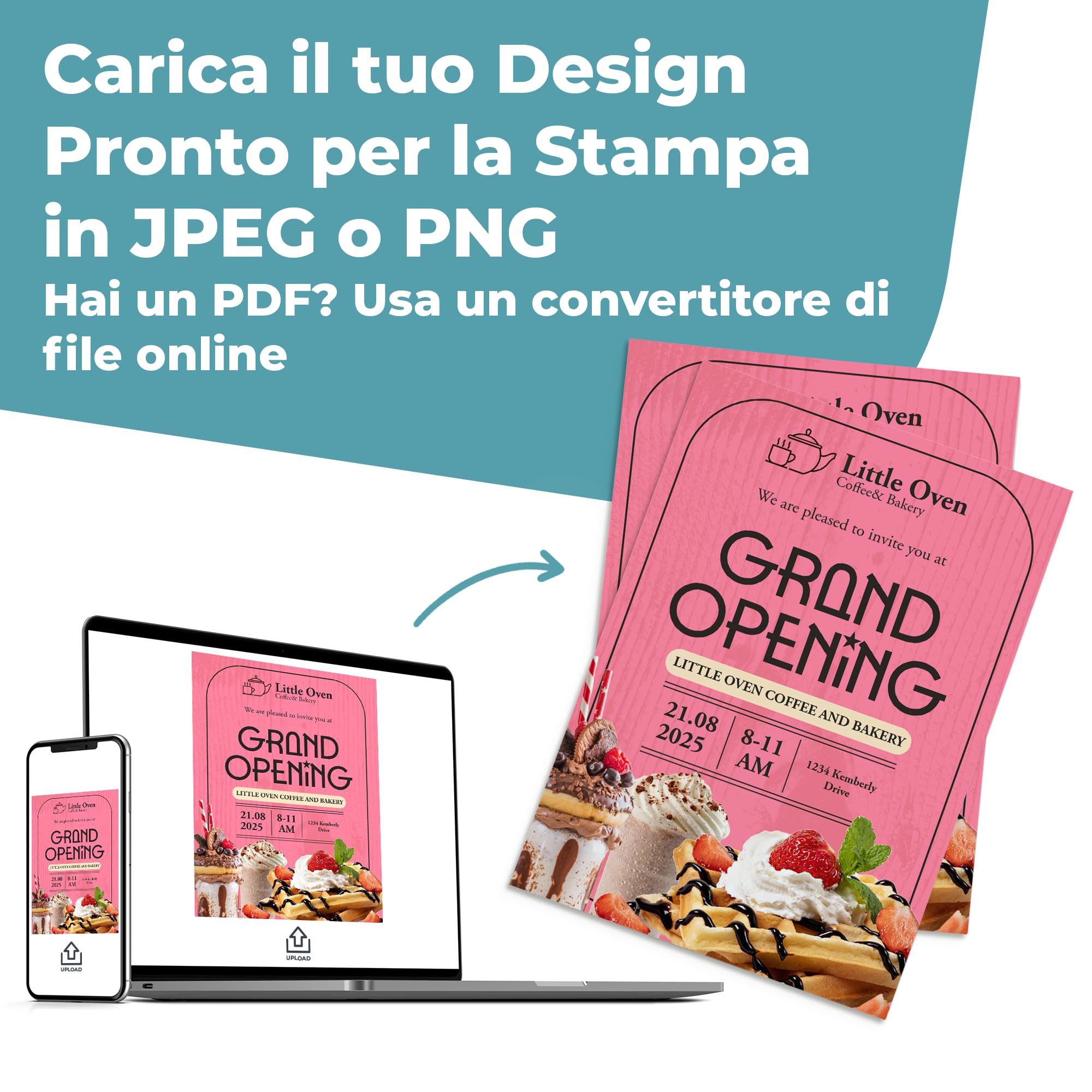 Cimpress Volantini Personalizzati A5, Stampa Fronte Carta Opaca, Confezione 250
