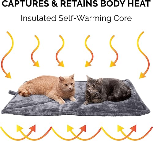 Miniatura 4 de Cama Furhaven para mascotas como perros y gatos - Almohadilla térmica, auto-calentable, acolchada de piel sintética ThermaNAP para jaulas o
