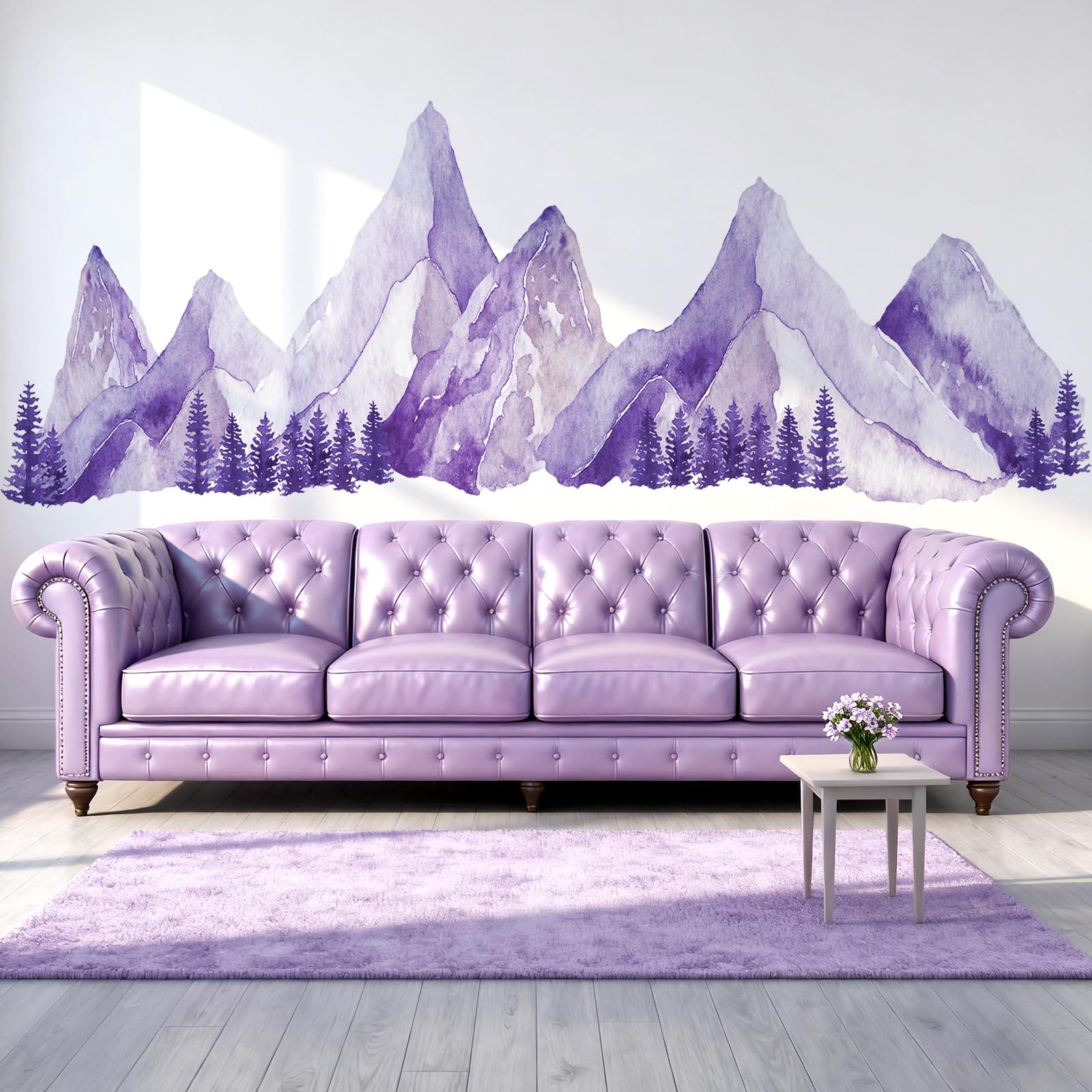 Stickers muraux amovibles pin violet pour masquer les imperfections de vos murs en vinyle