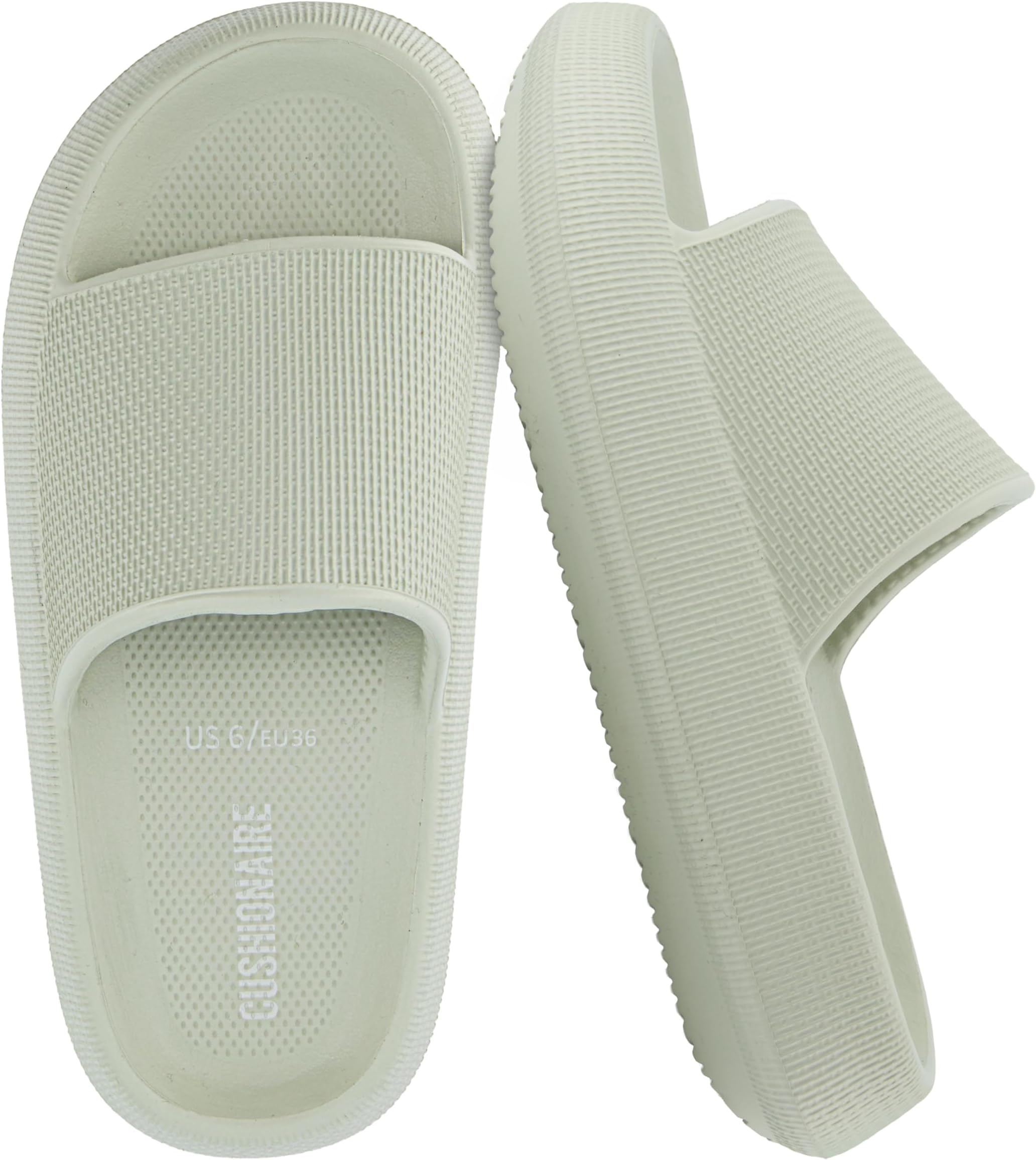 CUSHIONAIRE Women's Feather Cloud Recovery Slide Sandal + Comfort