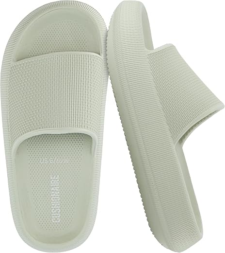 Cushionaire Women's Feather recovery slide sandals with +Comfort