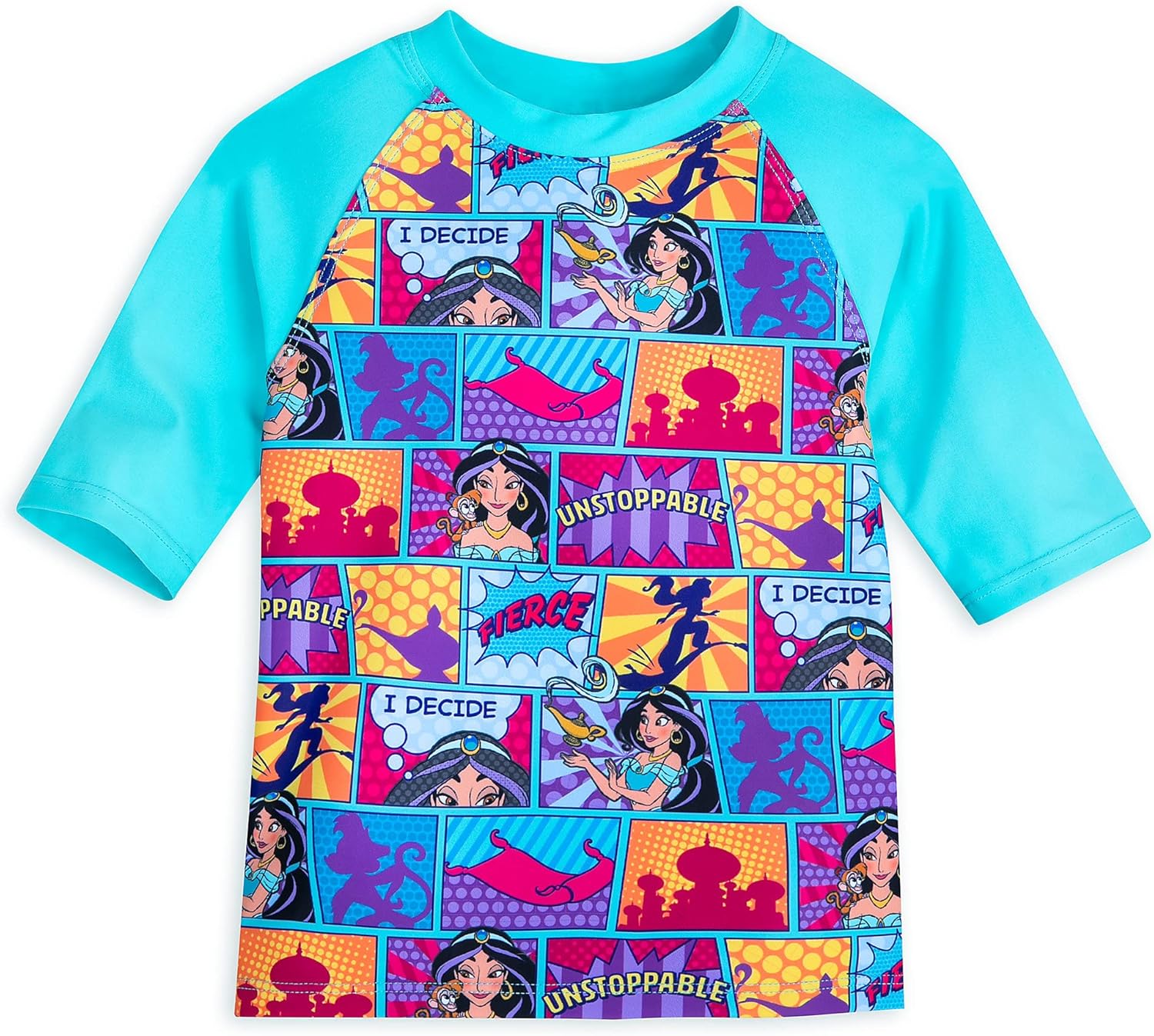 Disney Jasmine Four-Piece Swim Set for Kids – Aladdin 5/6 Multicolored