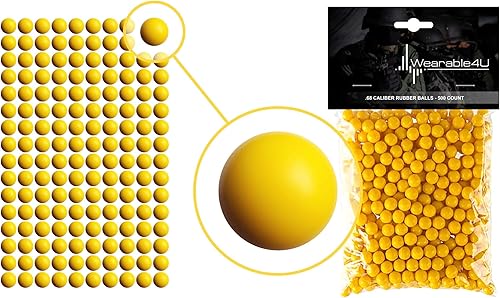 Miniatura 3 de Wearable4U  43 bolas de goma Cal o 50 Cal o 68 Cal Nuevas bolas de goma reutilizables de entrenamiento suave para pistolas de paintball Negro x 100,