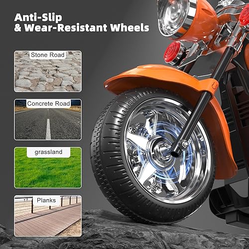 Miniatura 6 de XJD Motocicleta eléctrica para niños, batería de 6 V con bocina y faro, certificado ASTM, juguete de 3 ruedas para niños, motocicleta eléctrica para