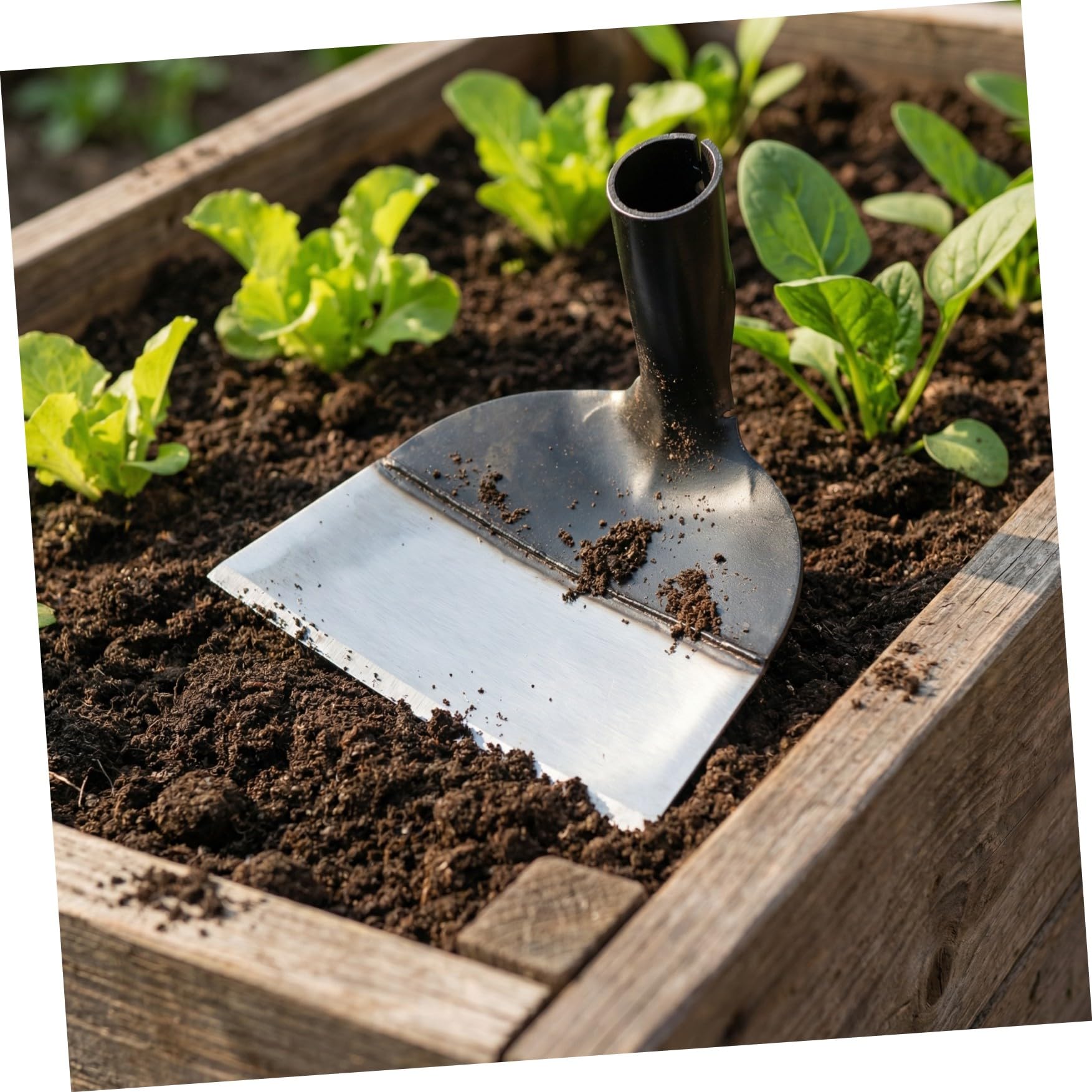 WOONEKY Zappetta da Giardino senza Manico per Diserbo Manuale in Acciaio Resistente Attrezzo Compatto Ampio Utilizzo per Orto e Giardinaggio