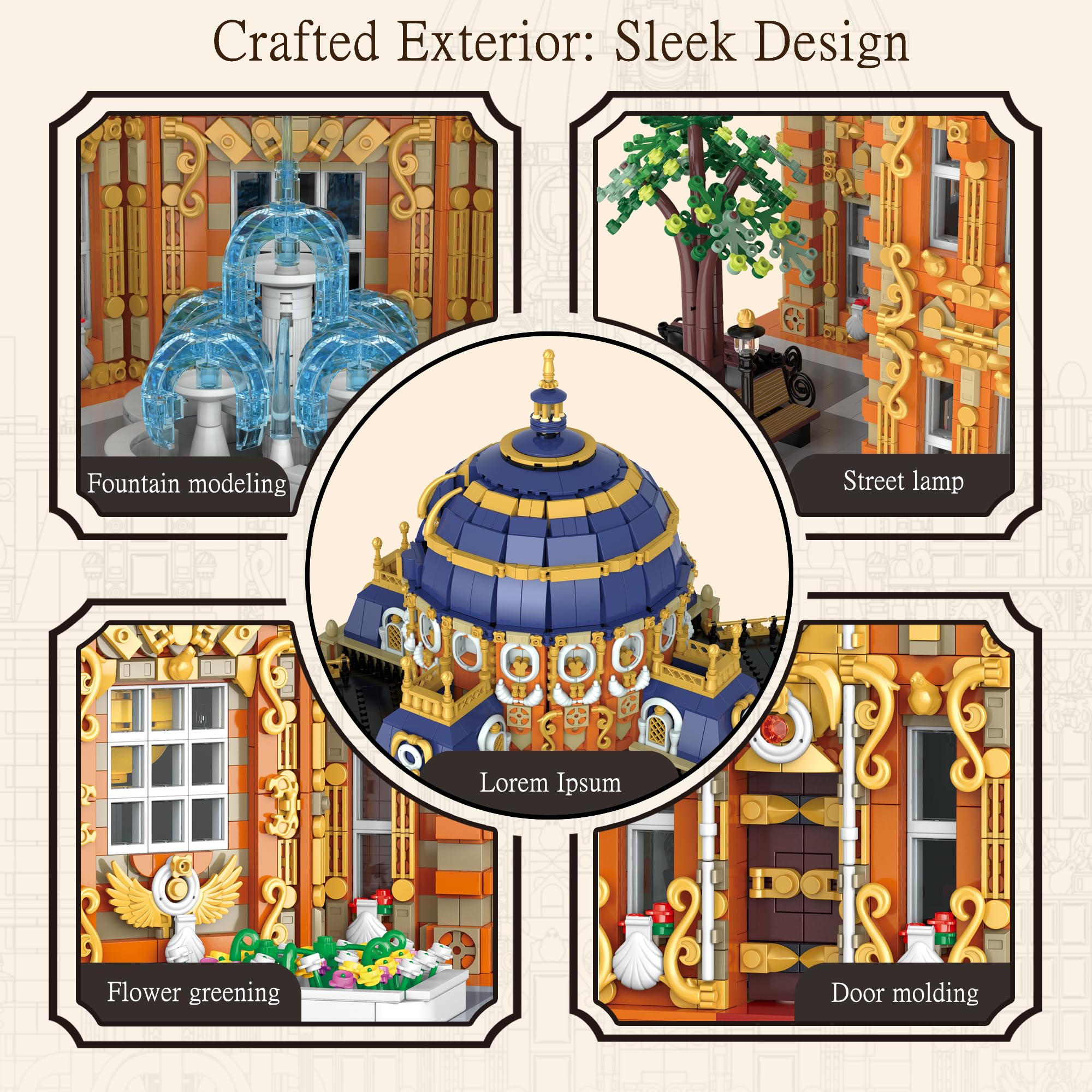 Astronomy Museum Building Set, 14000+ PCS Royal Construction Kit Museum, MOC Architecture in European Style, Compatible with Iego Architecture