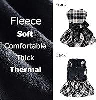 Vista 2 de Kosiyi Suéter pequeño para perro, ropa para perro, vestidos para cachorros para perros pequeños, vestido a cuadros de princesa, ropa para festivales