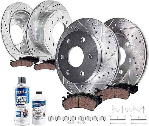 Vista 29 de Detroit Axle - Kit de freno trasero para Ford Fusion Lincoln MKZ Zephyr Mazda 6 Mercury Milan, repuesto de pastillas de freno de cerámica