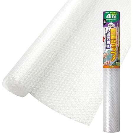 Amazon Co Jp ニトムズ 窓ガラス 断熱シ ト フォ ム 4m 水で貼れる 結露防止 幅90cm 長さ4m 1枚入 E1533 ホーム キッチン