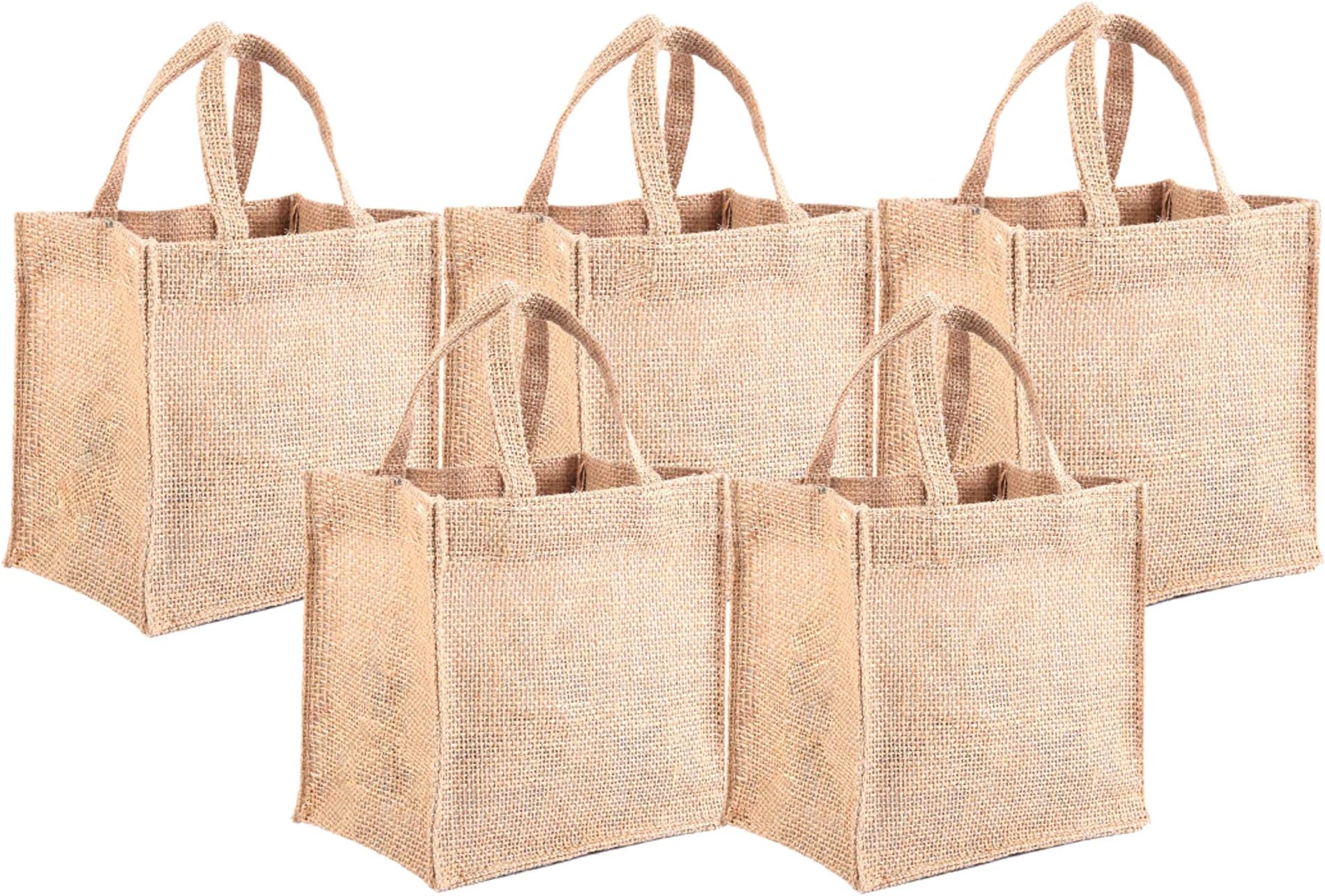 Earthbags CUTE JUTES GIFT BAGS IN NATURAL COLOR – PACK OF 5