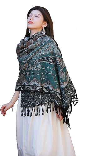 iCuviy Bufanda grande de moda para invierno, chales y envolturas para mujer, extra suave, sensación de cachemira, bufandas frías para mujer