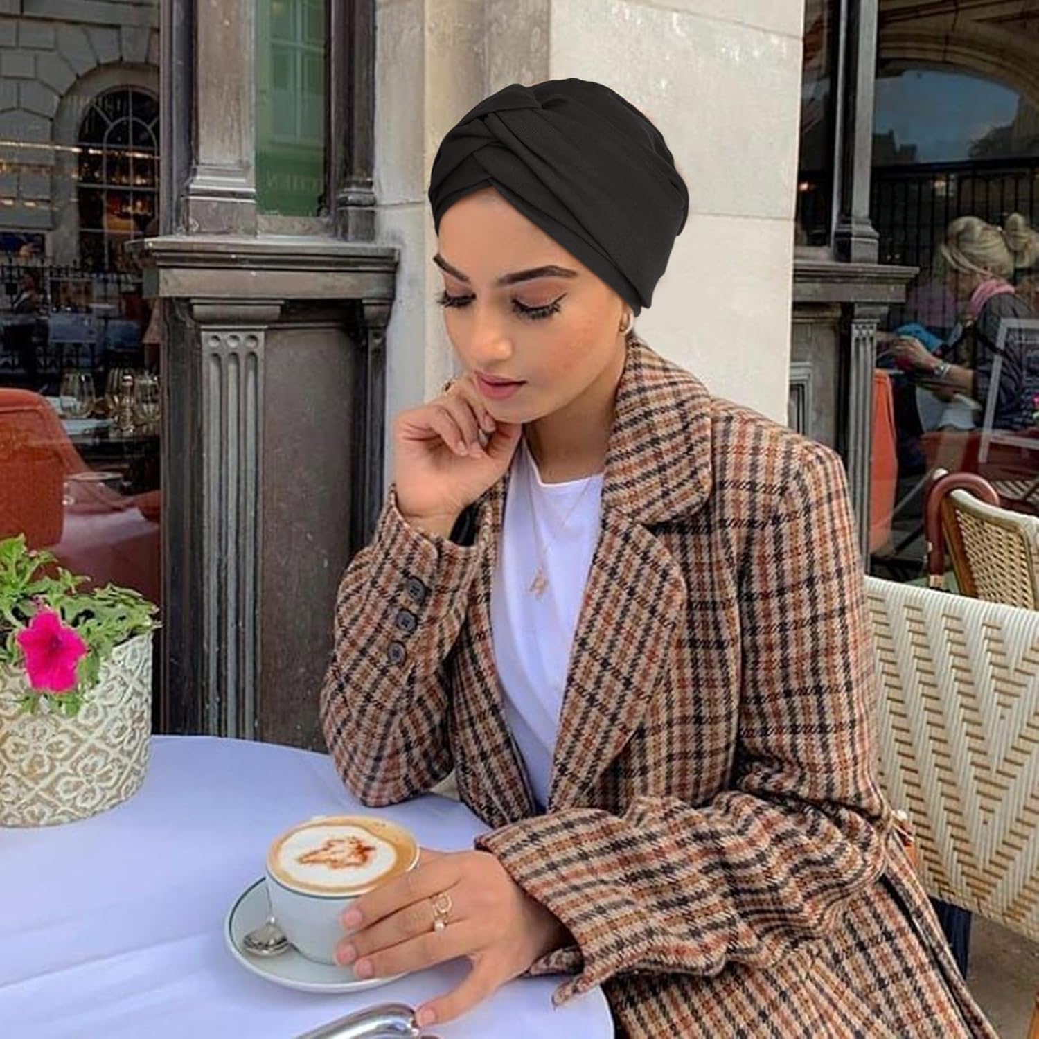 DRESHOW African Turban for Women Knotted Hairwraps for Sleeping Turban Headwraps Head Warmer Scarf for Black Women Chemo Cap - Image 4