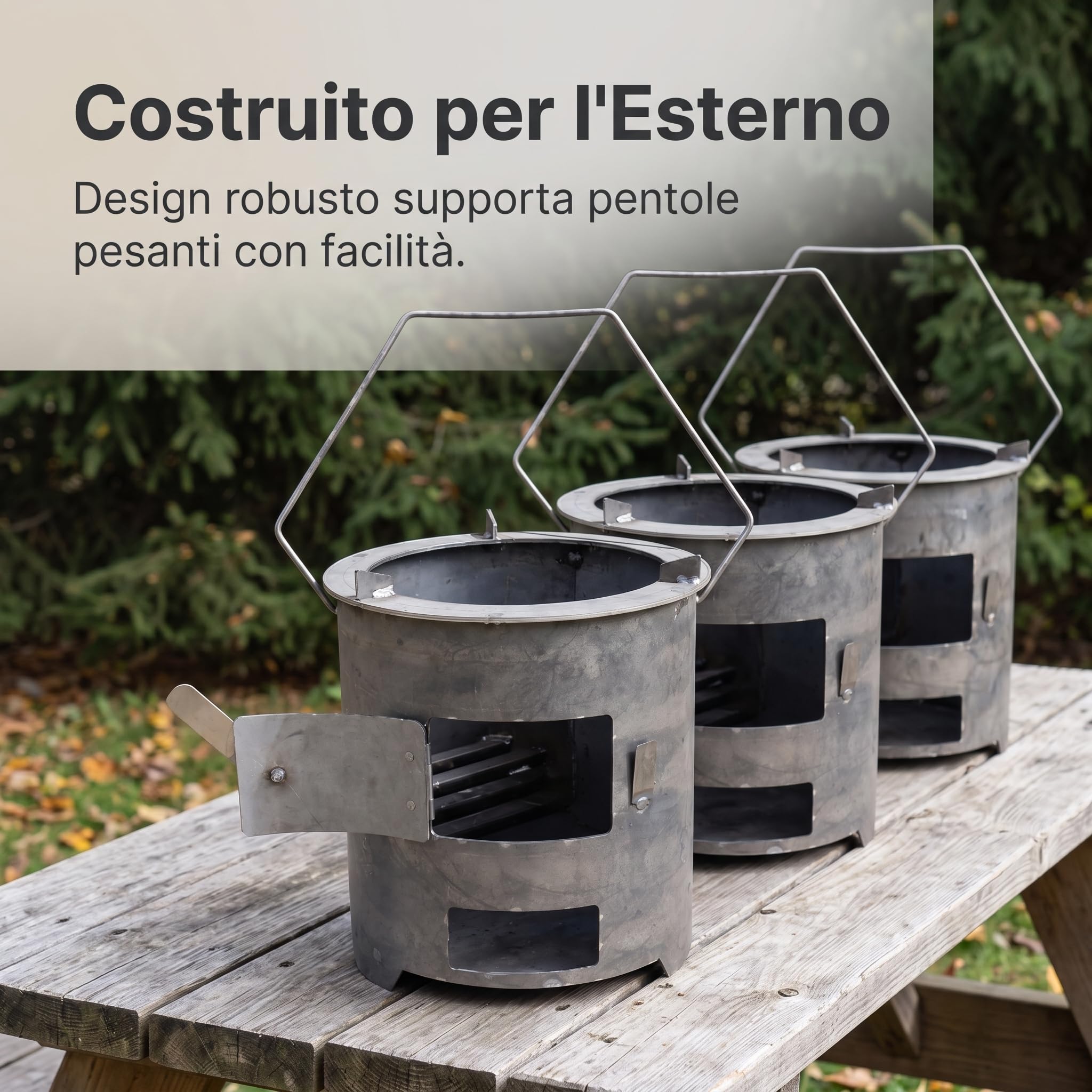 Fornello da Campeggio Portatile per Esterni, Stufa e Carbone per Campeggio Outdoor, style to 1