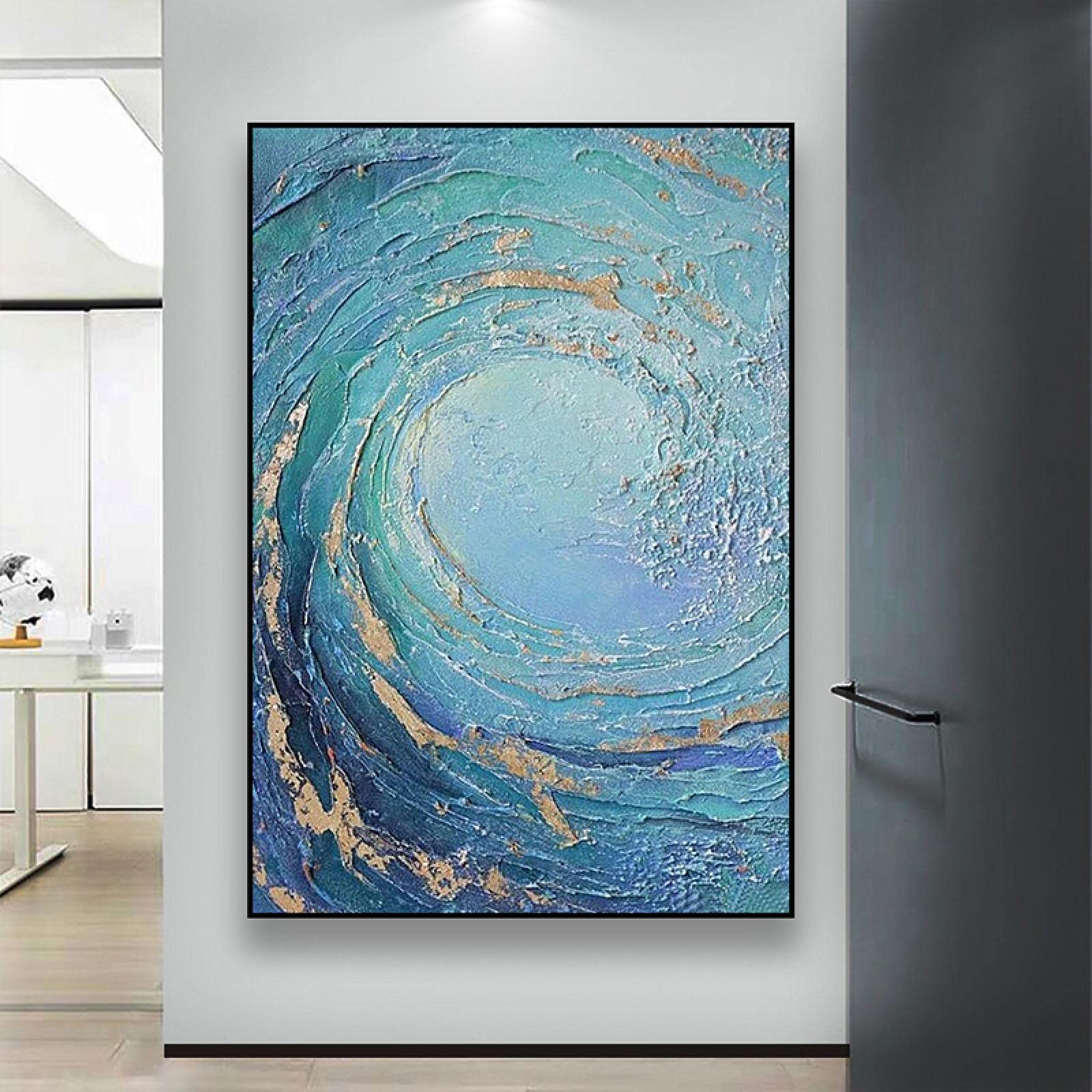 Toile abstraite vague de mer avec impression haute définition 40x60 - 8