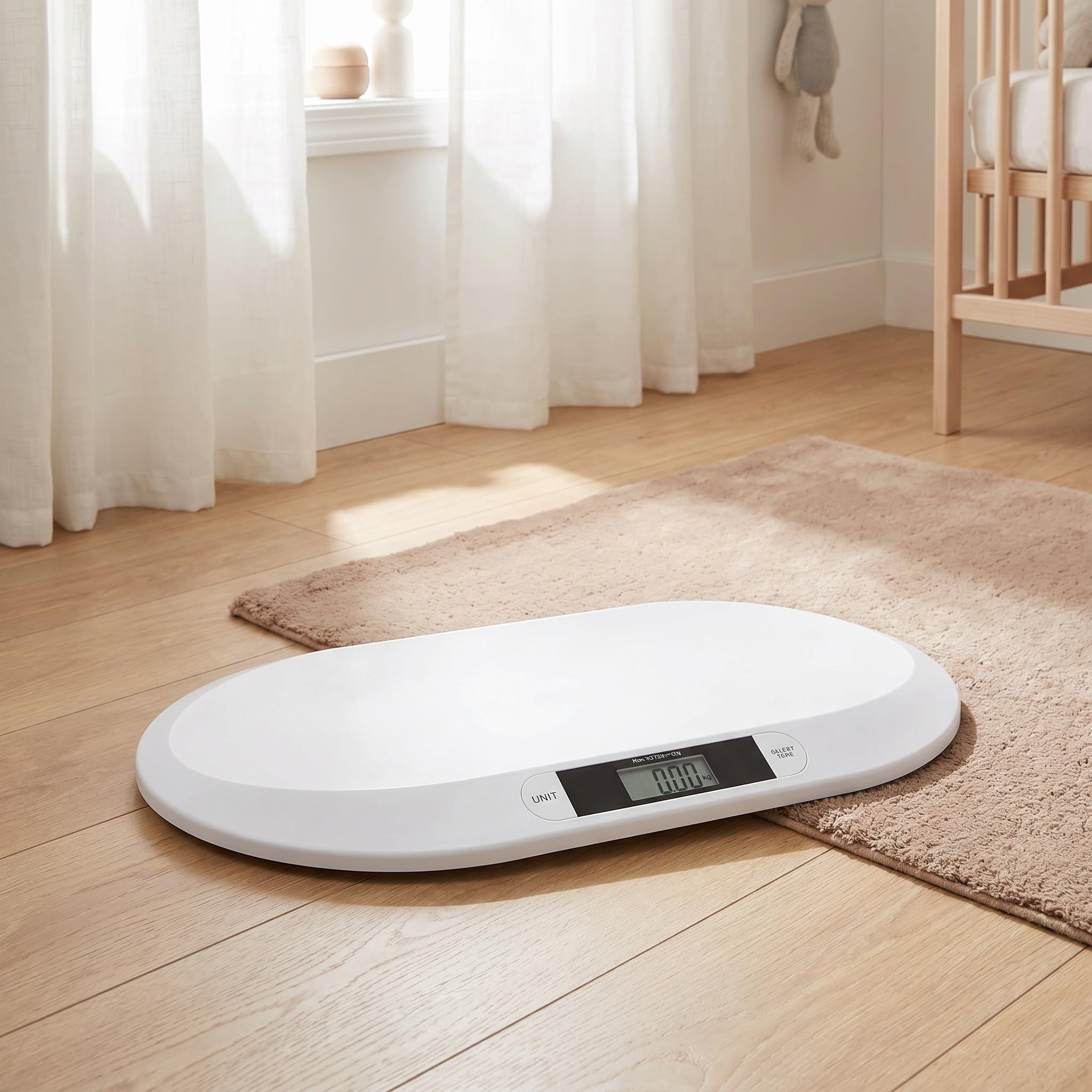 Bilancia Digitale per Neonati, Misurazione Accurata del Peso del Neonato, Display LCD, Portatile E Leggera, Precisione di 10 G, Ideale per Casa E Clinica, capacità di 20 kg, Struttura Resistente