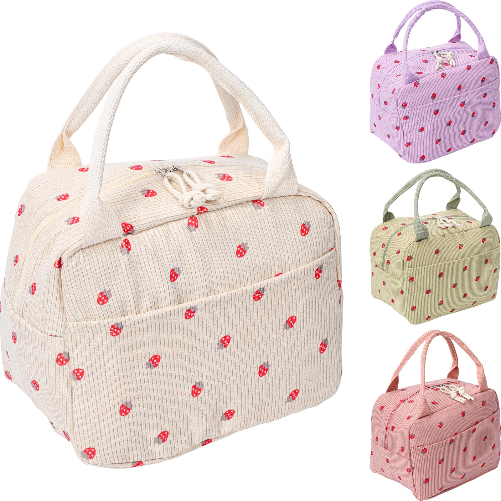 Runmeihe Lunch Bags for Adults, Reusable Women's Insulated Cooler Lunchbag, Small Waterproof Cooler Lunch Box Tote Bag for Work Travel Picnic School