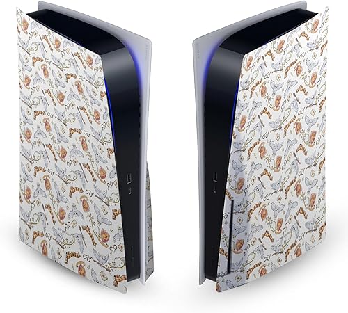 Head Case Designs Calcomanía de vinilo con licencia oficial de Harry Potter Hedwig Owl para placa frontal de videojuegos, compatible con consola
