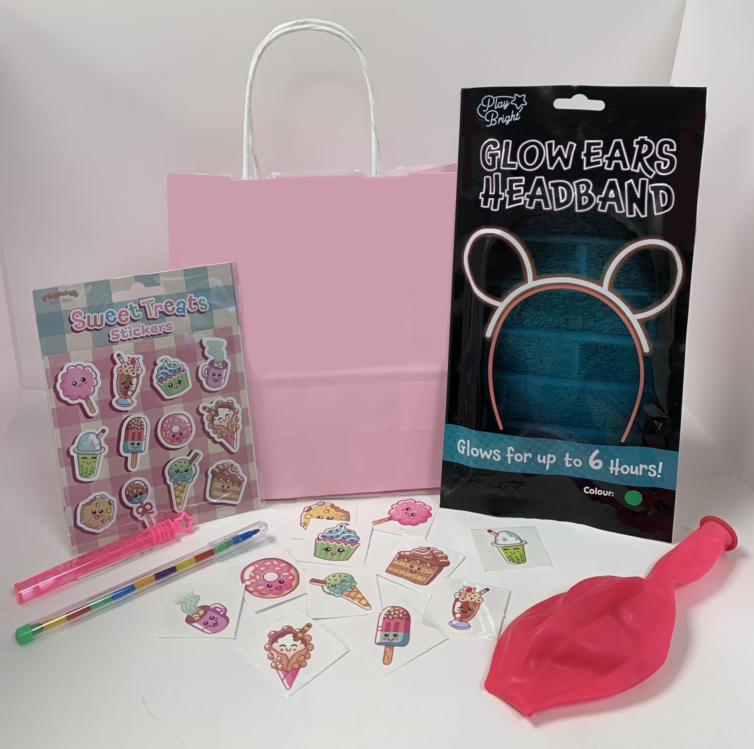 MustBeBonkers BIRTHDAY PARTY Pre Filled Bags - Boys & Girls Birthday Gift Favours (Girls, Set 2 - Party Bag + 6 Fillers)