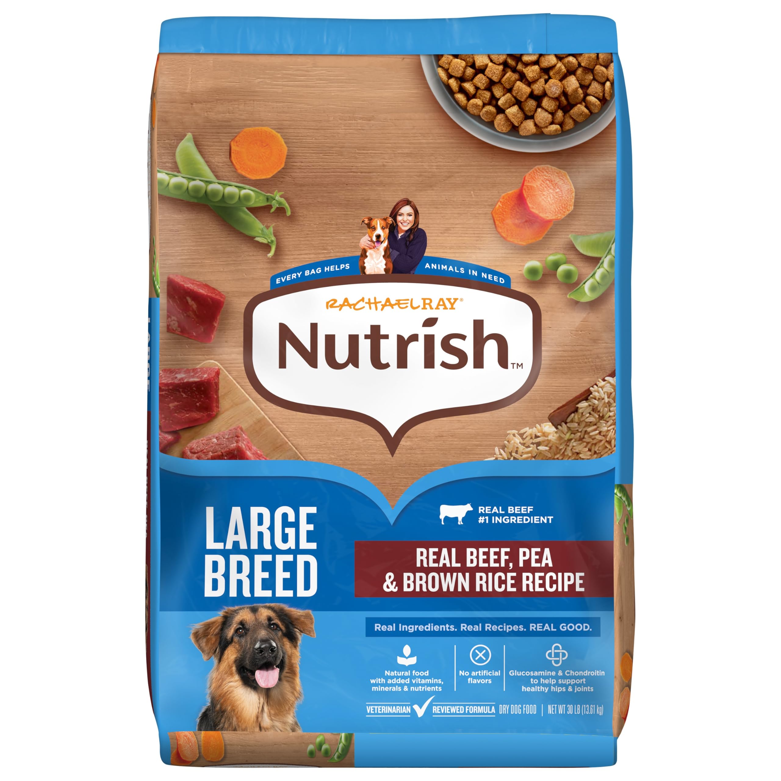 Nutrish Large Breed Beef Recipe bag