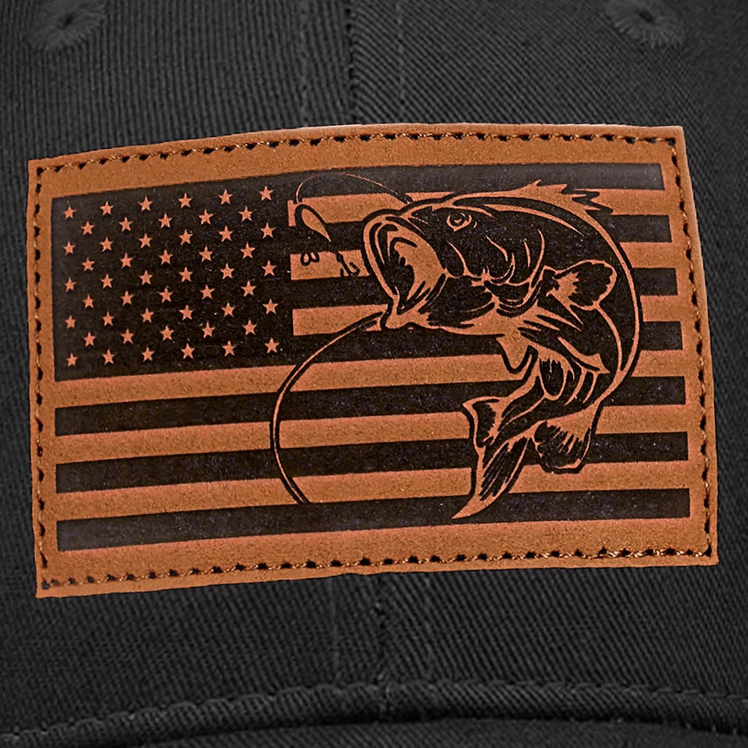 Fishing Hat Fishing Gifts for Men Bass Fish Flag Gear Accessories Stuff Trucker Hat Snapback Baseball Cap - Image 2