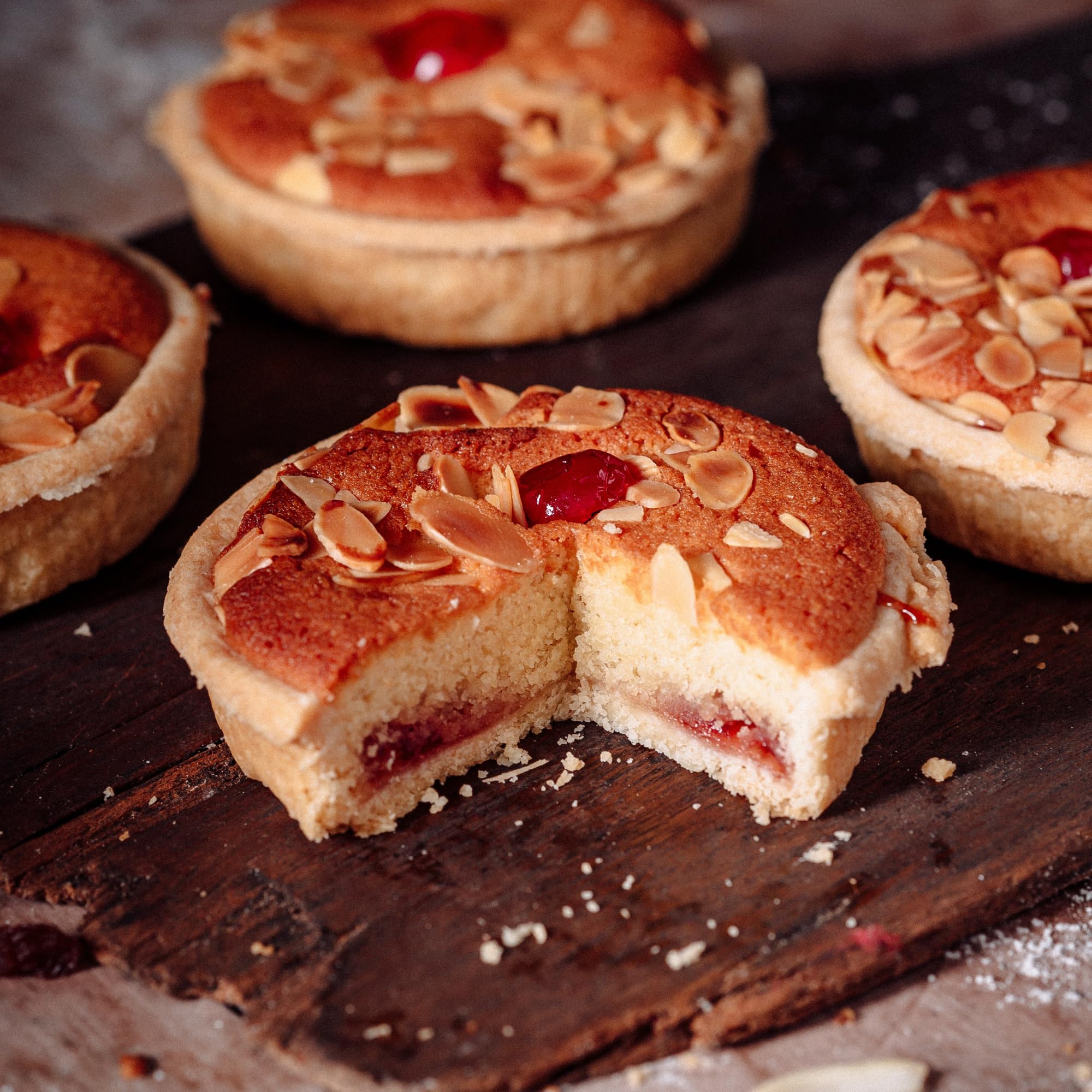 Almond Bakewell Tarts 4-Pack, Lovingly Handcrafted in Our Bakery – Delivered Direct to Your Doorstep - Perfect Bakewell Tart Gift