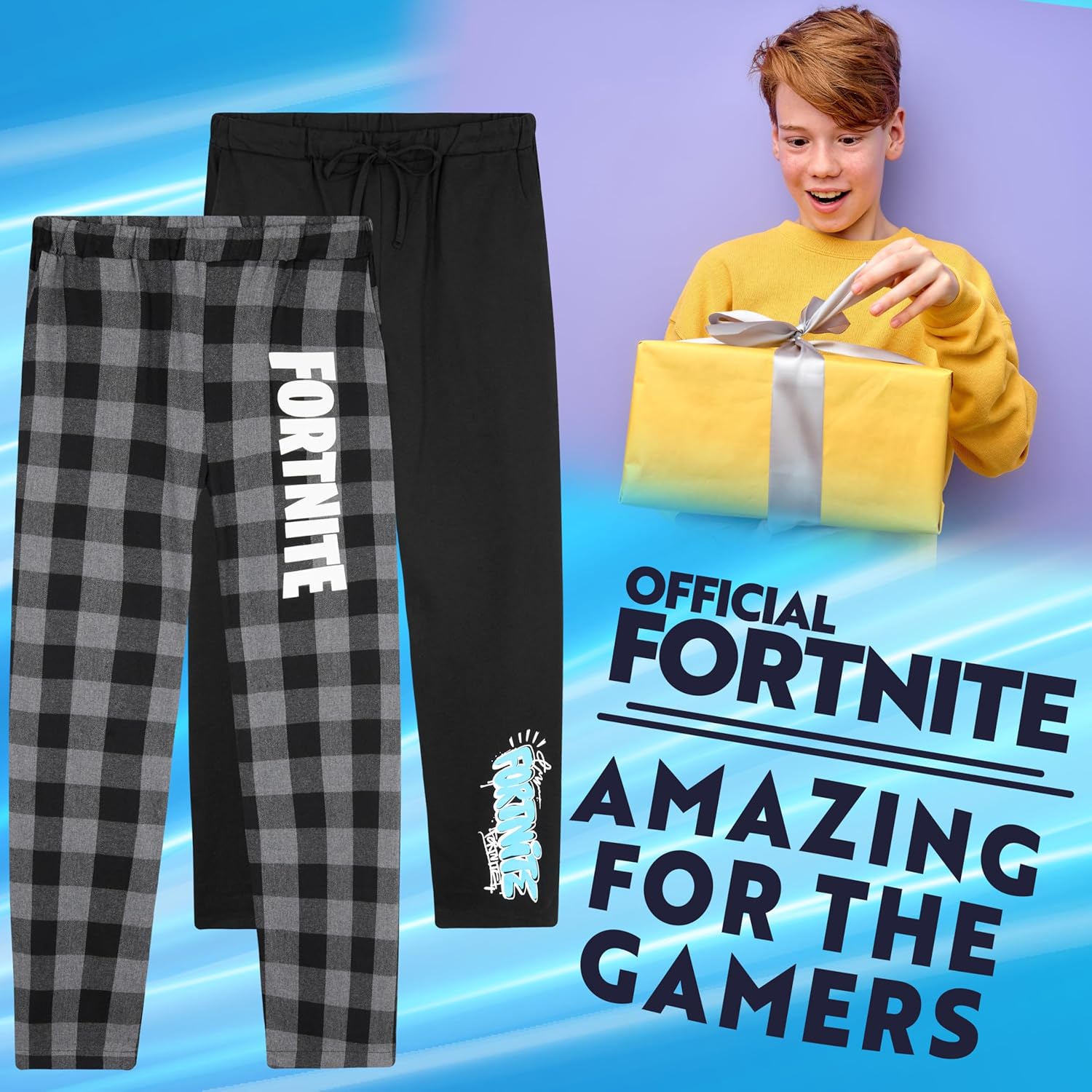 Fortnite Pants for Boys Pack of 2 Comfy Pants Soft Loungewear Boys Outfits Lounge Set Cool Clothes Kids Gifts for Gamers