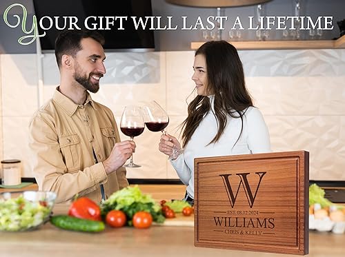 Miniatura 7 de Tabla de cortar personalizada, boda, aniversario, regalo de inauguración de la casa, la mejor idea de regalo para parejas, recién casados, fabricada