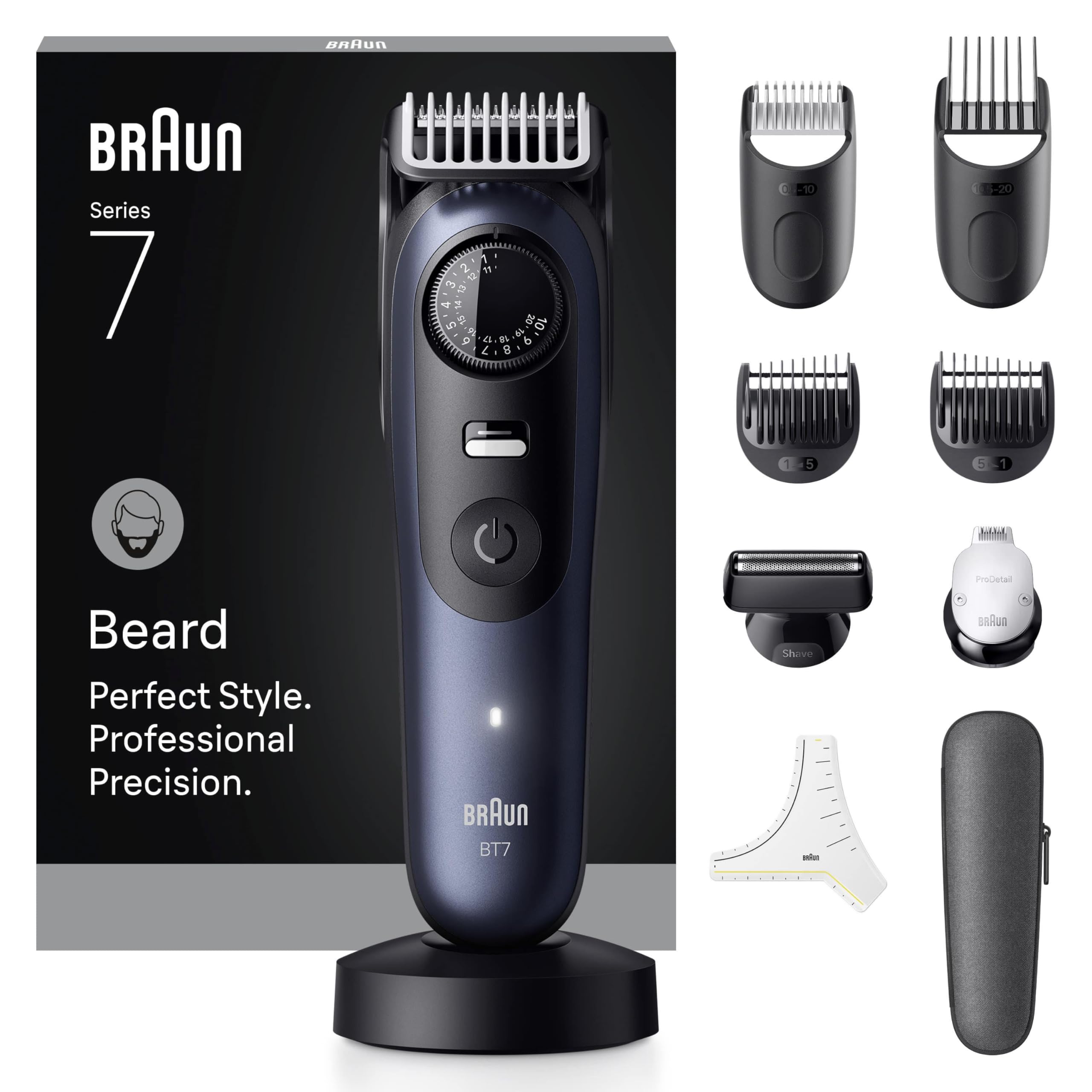 Braun Sakal Düzeltici Series 7, +10 Berber Ekipmanları, 40 Uzunluk, ProBlade, BT7540
