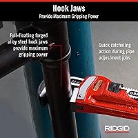 Vista 6 de Ridgid 31035 model 36 Heavy-Duty Straight Pipe Wrench, 36" Plumbing Wrench