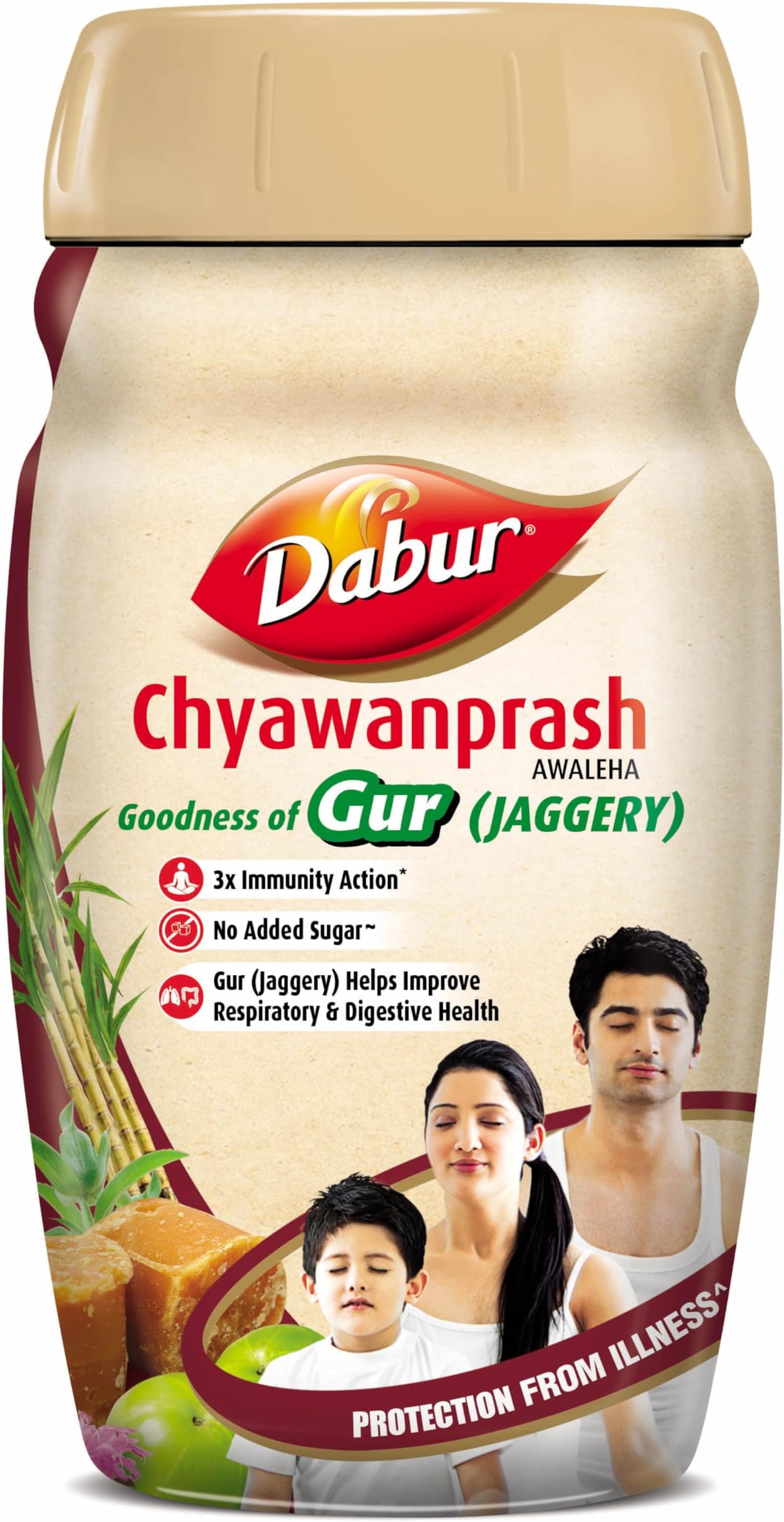 Chyawanprash Awaleha - 900g | With Goodness of Gur (Jaggery)| 3X Immunity Action | No added Sugar | Helps Improve Digestive & Respiratory Health | With Goodness of 40+ Ayurvedic Herbs