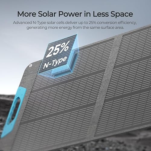 Miniatura 6 de Panel solar portátil de 100 W, paneles solares Renogy IP65 impermeables, panel solar plegable de 100 vatios para camping, senderismo, pesca, al aire