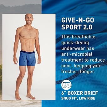 ExOfficio Men's Give-N-Go Sport 2.0 6'' Boxer Brief