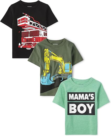 Baby Boys and Toddler Boys Short Sleeve Graphic T- Shirt 2-pack