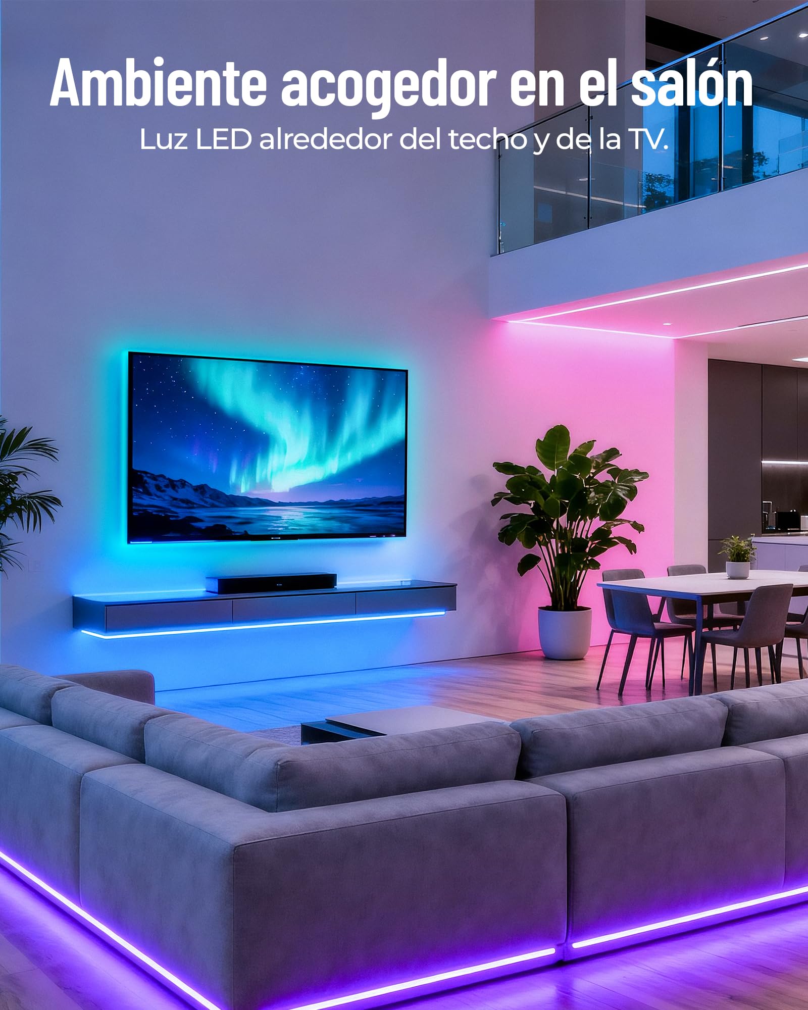 Beaeet Luces LED Tira 24V 30m 5050 RGB para Habitación, Techo y Pared, Banda de Iluminación de Ambiente con Mando 40 Teclas y App Bluetooth, Decoración Cama, Muebles, Gaming, Fiestas y Navidad (2×15m)