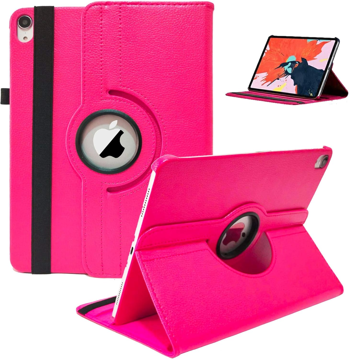 2018 iPad Pro 11" Case, 360 Rotating Smart Cover PU Leather