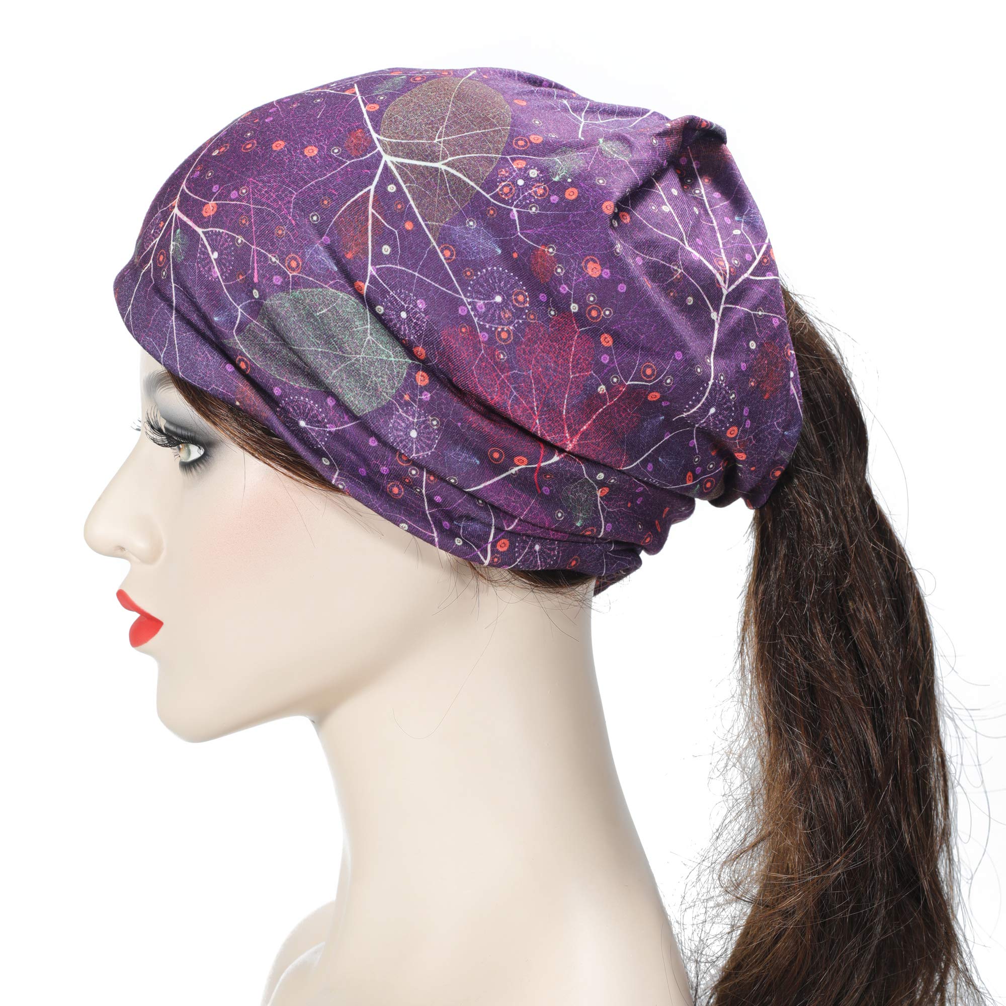 ZLYC Bonnet Fin d'été pour Femme - Motif Floral - Léger