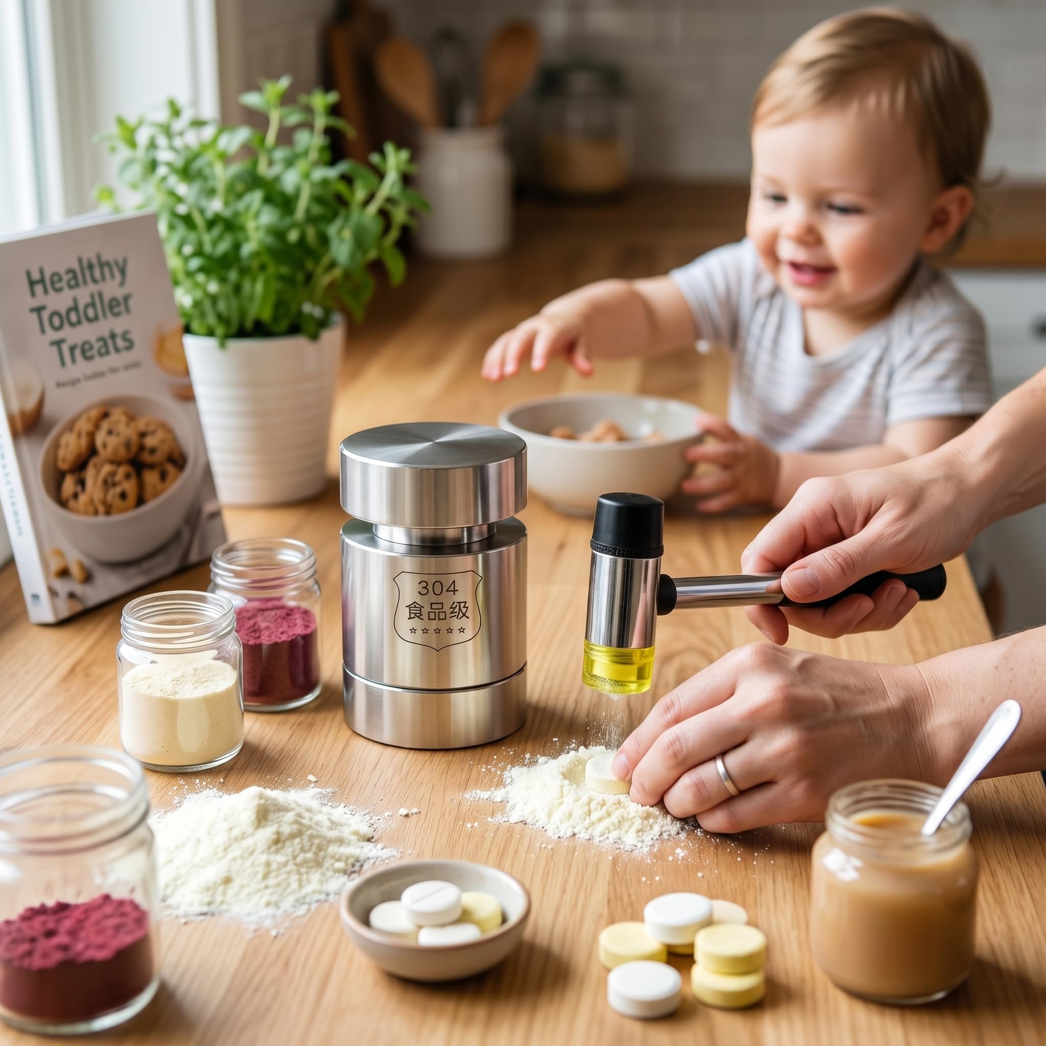 Pressa per Latte in Polvere, pressa per Tablet Facile da Usare per Cucina