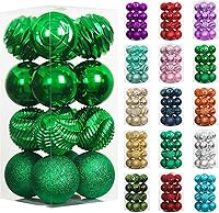 Vista 51 de XmasExp - Juego de 24 adornos de Navidad inastillables, bolas de árbol de Navidad, decoraciones para bolas de árbol de Navidad, 40 mm/1.57