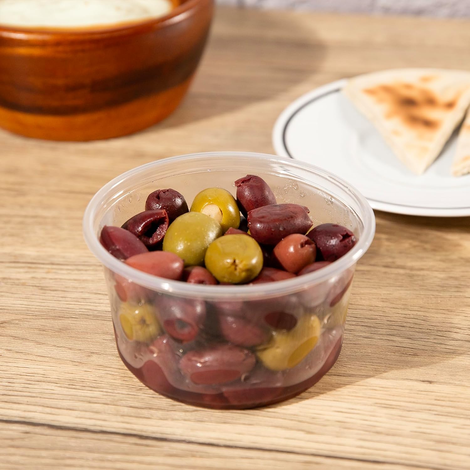 CIAO! 16OZ Polypropylene Clear Deli Container Matching Lids Sold Separately (Case of 500)