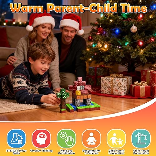 Miniatura 6 de Bloques de construcción magnéticos 76 piezas para niños, cubos magnéticos 3D, juguete educativo STEM, juego de construcción creativo para niños y