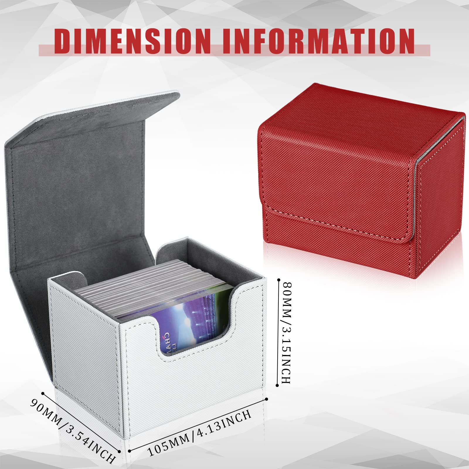 Snapklik.com : Weewooday 2 Boxes Leather Deck Card Boxes Large Size Fit ...