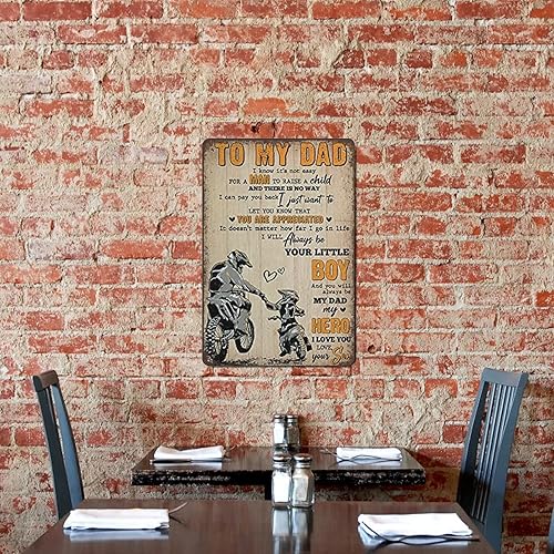 Miniatura 3 de Lienzo artístico con texto en inglés To My Dad (To My Dad Dirt Bike Dad), póster para el Día del Padre, regalo de papá e hijo, decoración de pared