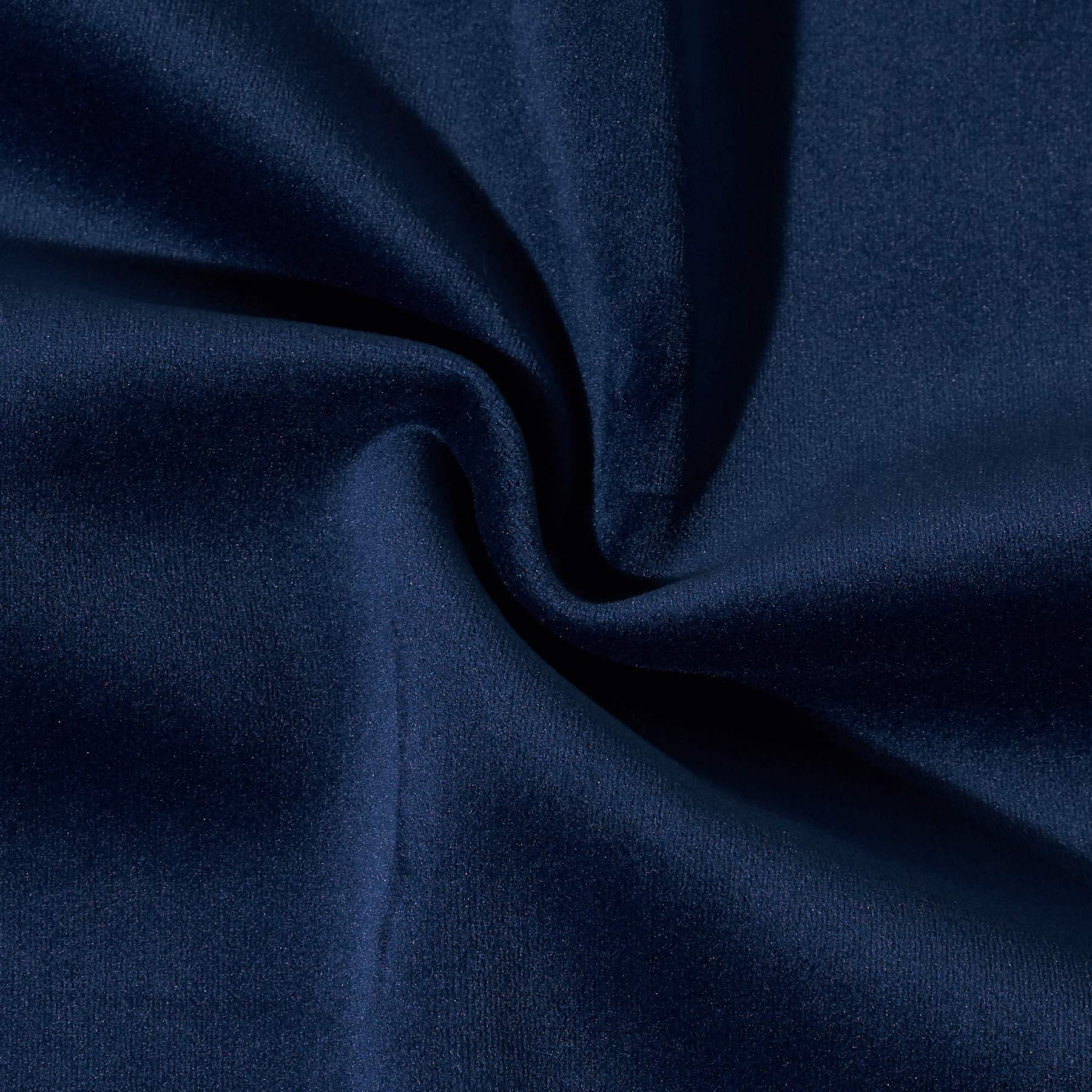 55 Inch Wide Solid Heavy Upholstery Soft Velvet Fabric Color Navy Blue by The Yard