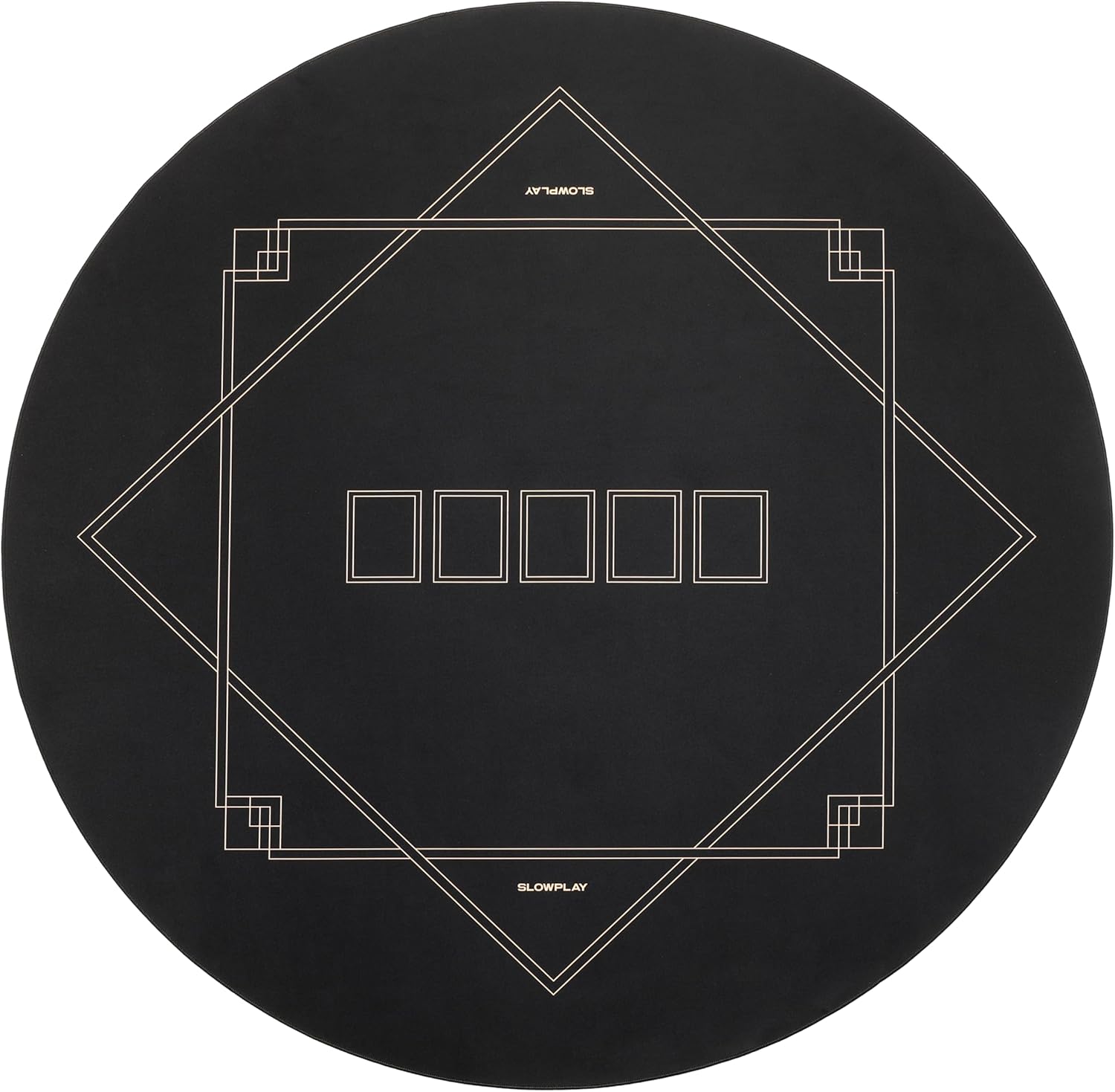 Amazon.co.jp SLOWPLAY Godel ポーカーマット テキサスホールデム 円形120cm｜ポータブルプレイマット ブラック