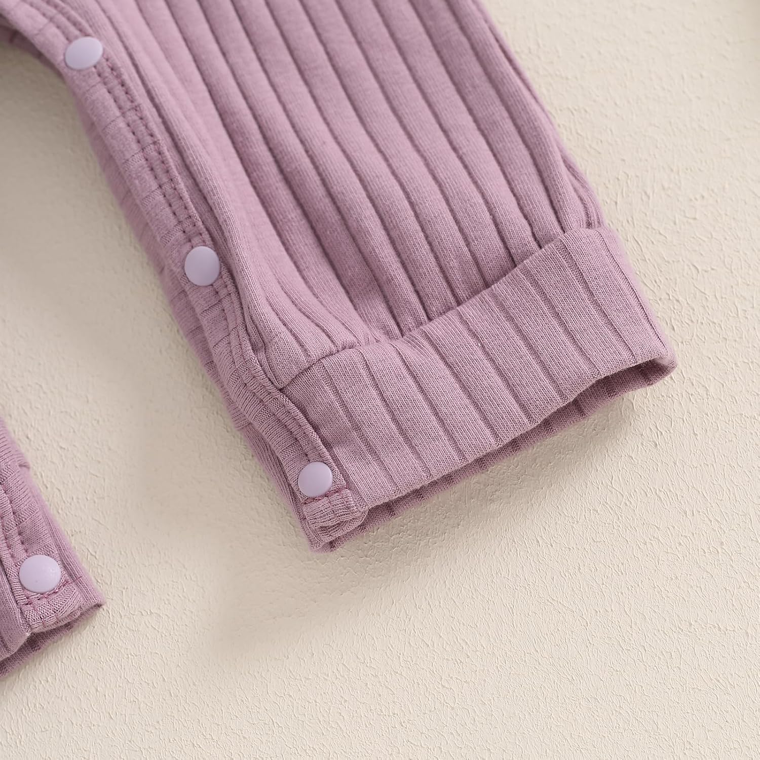 Newborn Baby Girl Fall Outfits Long Sleeve Ribbed Romper Jumpsuit with Headband Set Infant Girl Clothes - Image 7